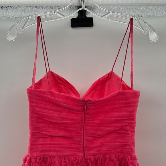 Hailey Logan A-Line Mini Floret Dress Spaghetti Straps Sweetheart Neck Pink 1/2 - Picture 6 of 9